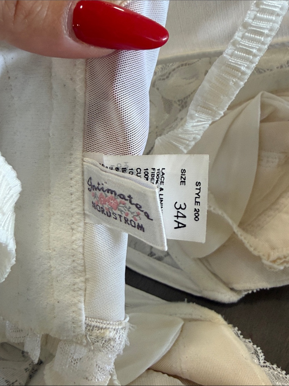 Y2K 90s Vintage Ivory bridal Lace Bustier Corset with Garter Straps - Picture 8 of 8